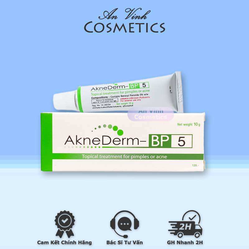 Aknederm BP5% - Kem hỗ trợ giảm mụn bọc, sưng, mủ