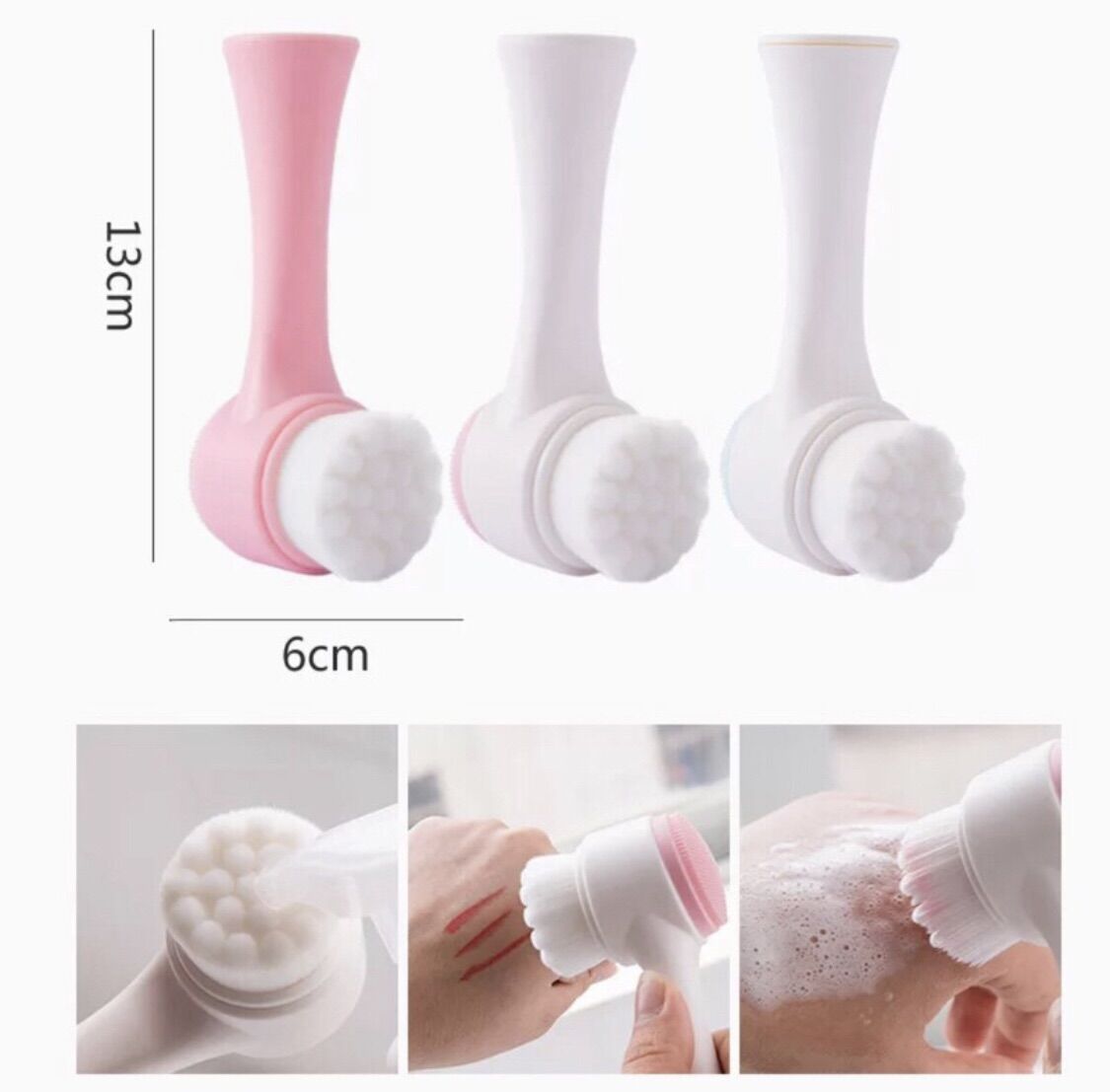 Cọ rửa mặt silicon 2 đầu