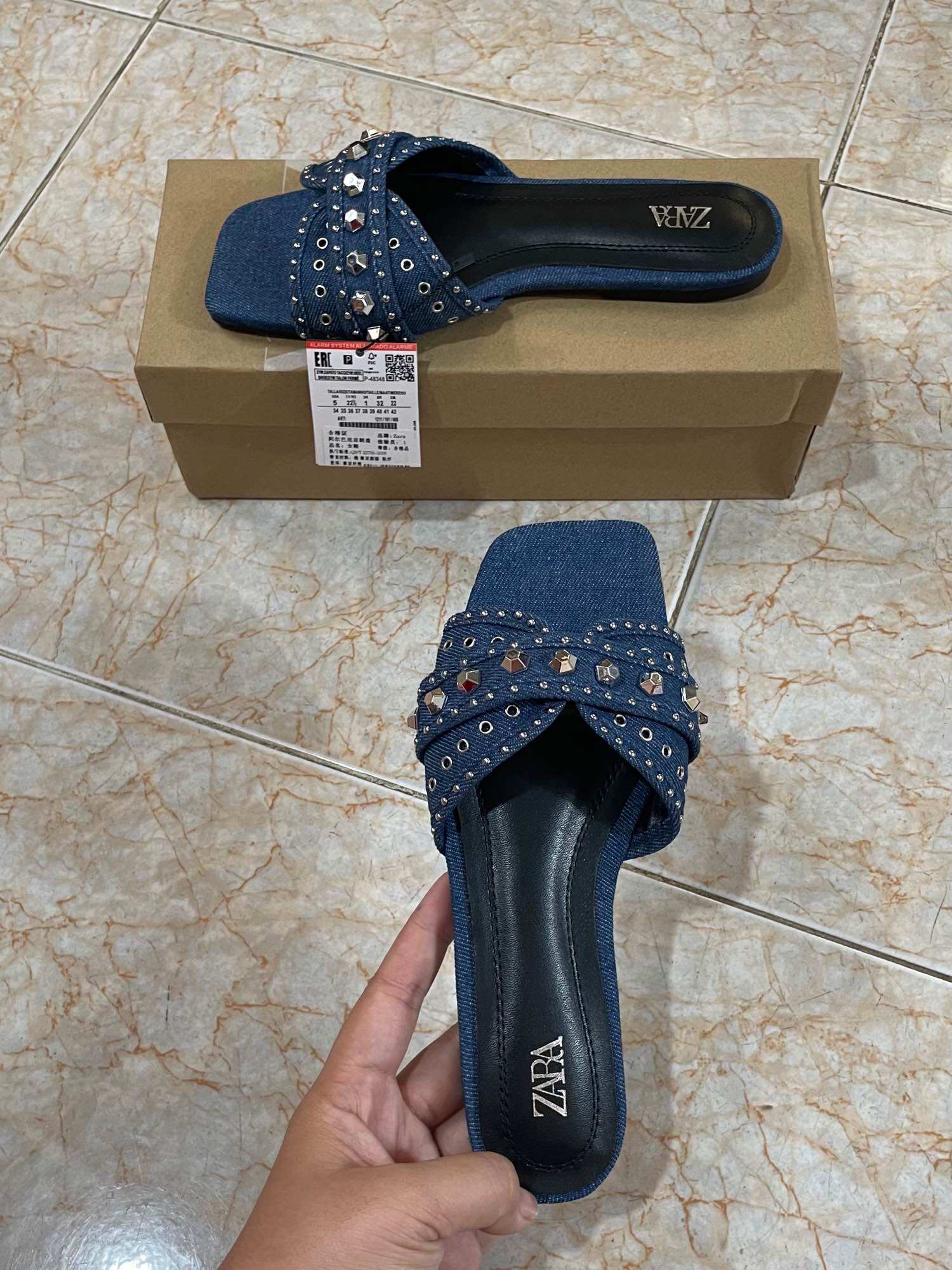Dép zara xuất xịn chất jean xịn đẹp size 35 đến 39