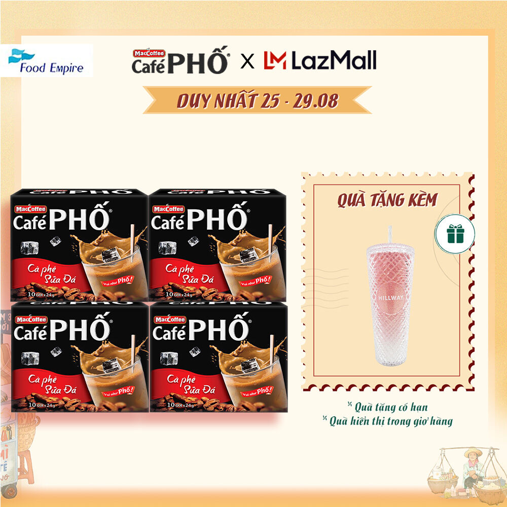 Combo 4 hộp Cà phê phố Sữa Đá - Maccoffee