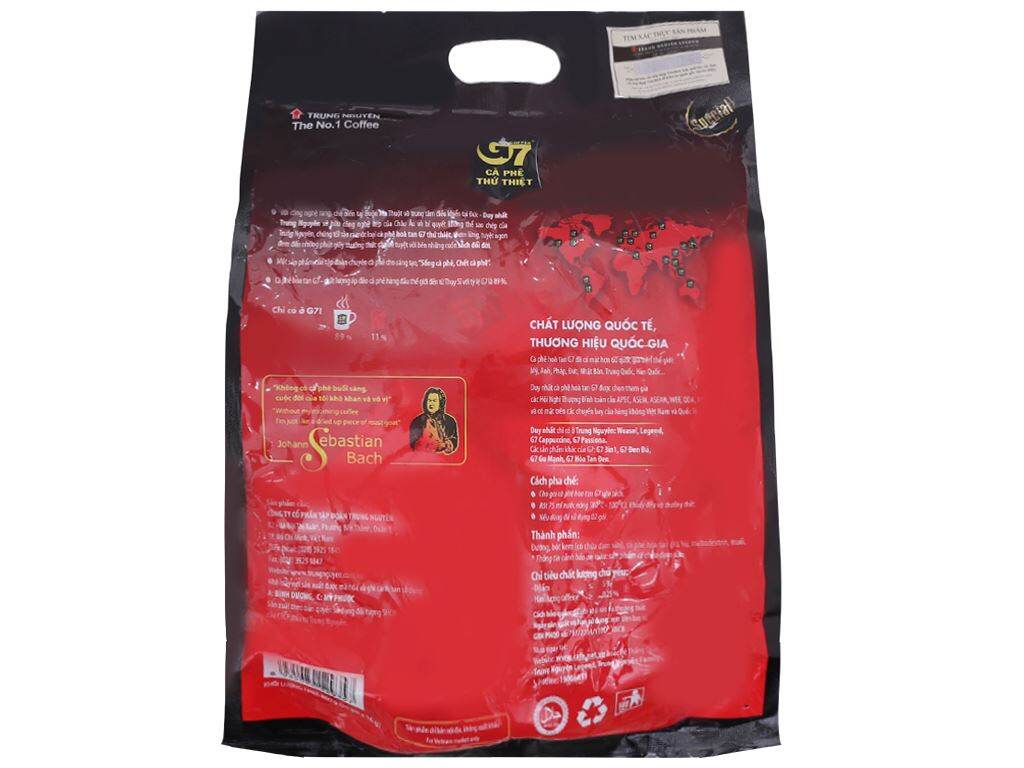 Cà phê sữa G7 3 in 1 Bịch 50 gói - 800g