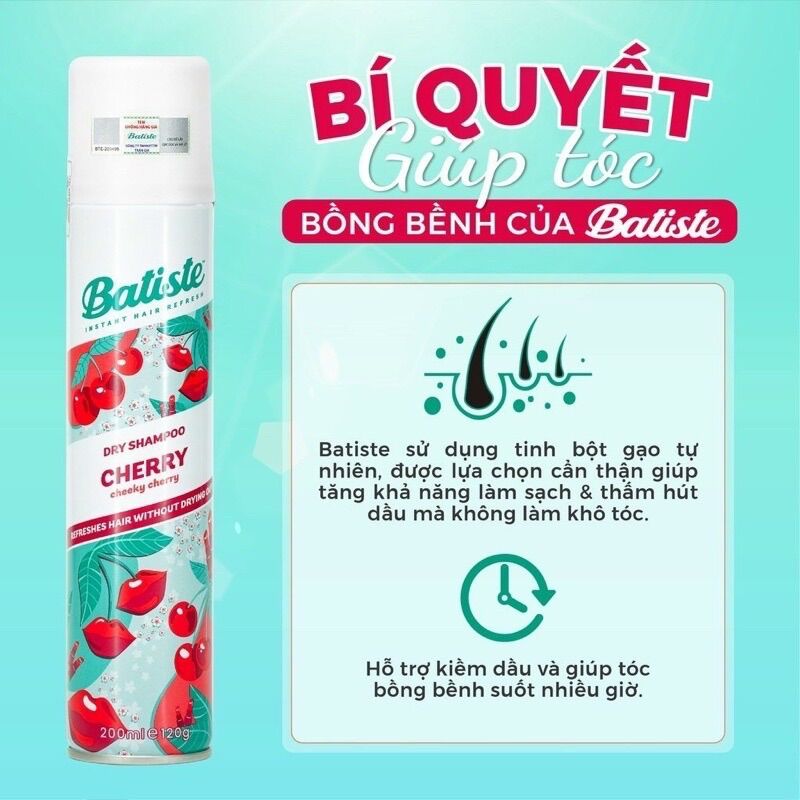 Dầu gội khô Bastie 200ml