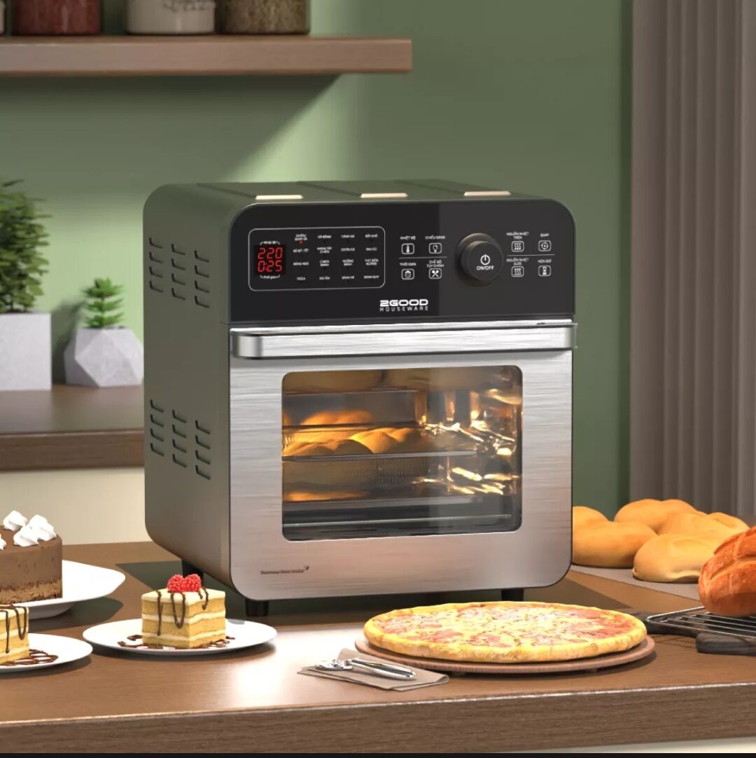 nồi chiên không dầu 2Good s20 đẳng cấp chất lượng tặng kèm máy đánh trứng kim cương