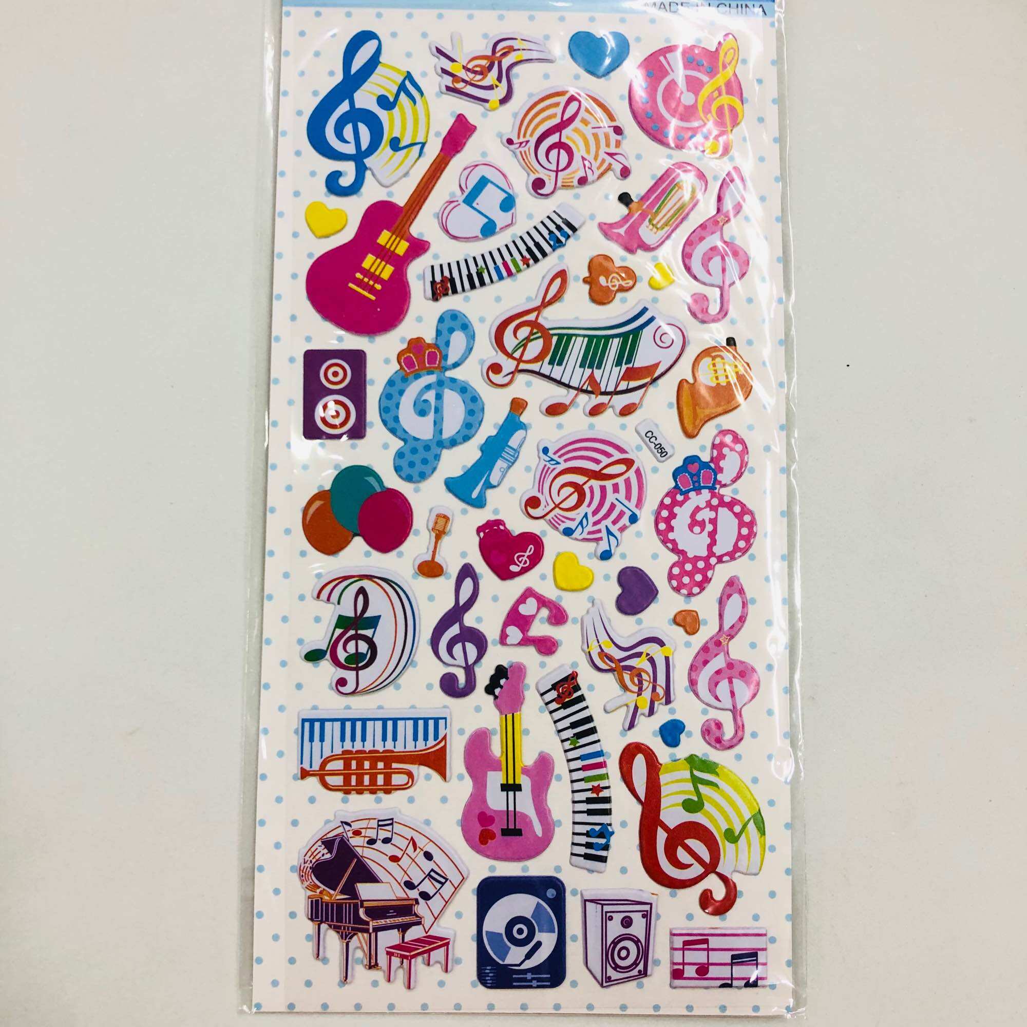 Vỉ 100 Sticker nổi 3D mini, Sticker trang trí siêu cute