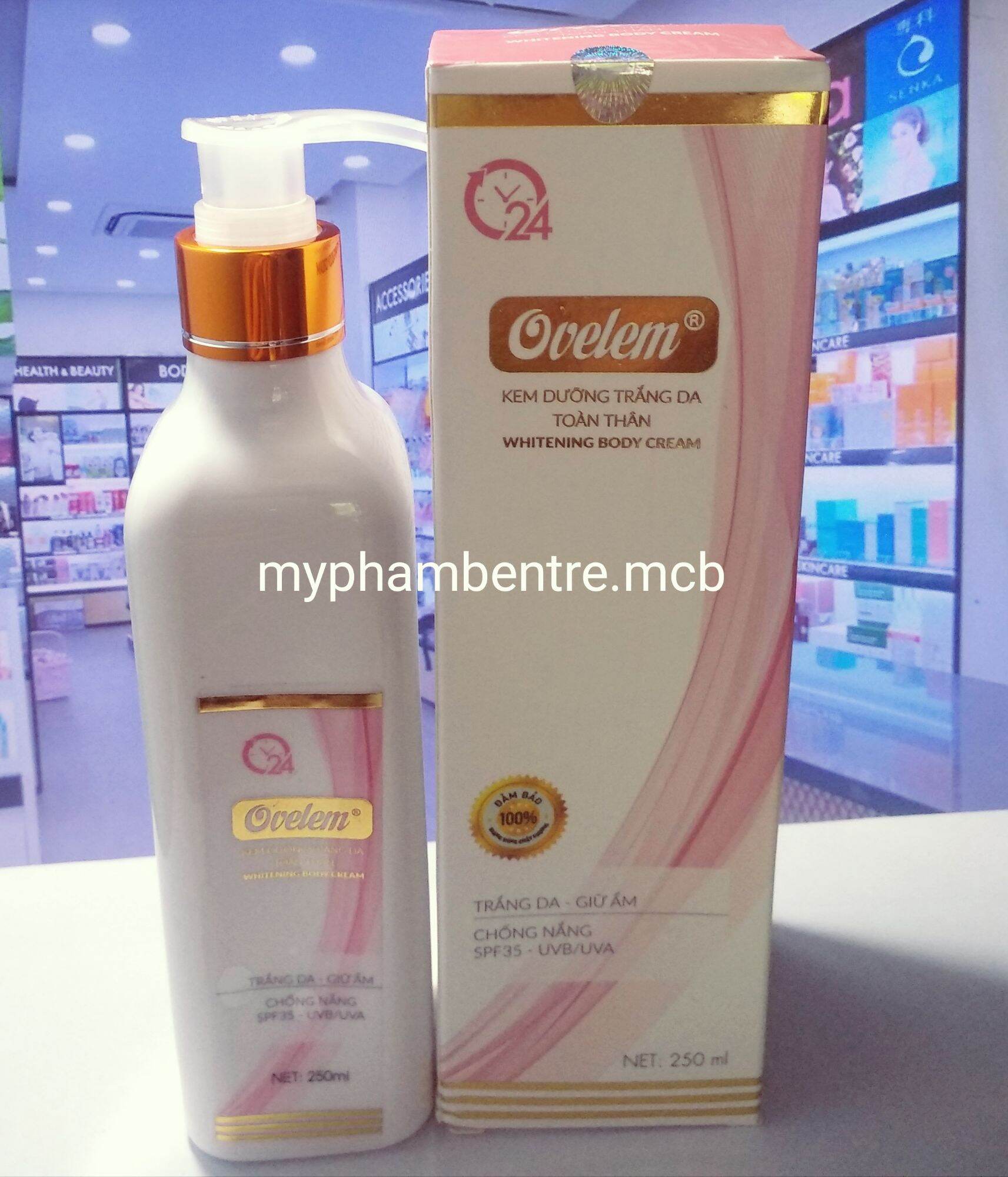 Kem ovelem dưỡng trắng da toàn thân 250ml