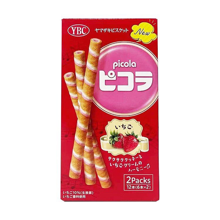 [ Ichiban Market ] Bánh Quế Vị Socola/Dâu YBC Picola Chocolate/Strawberry (5 cái x 2 gói)