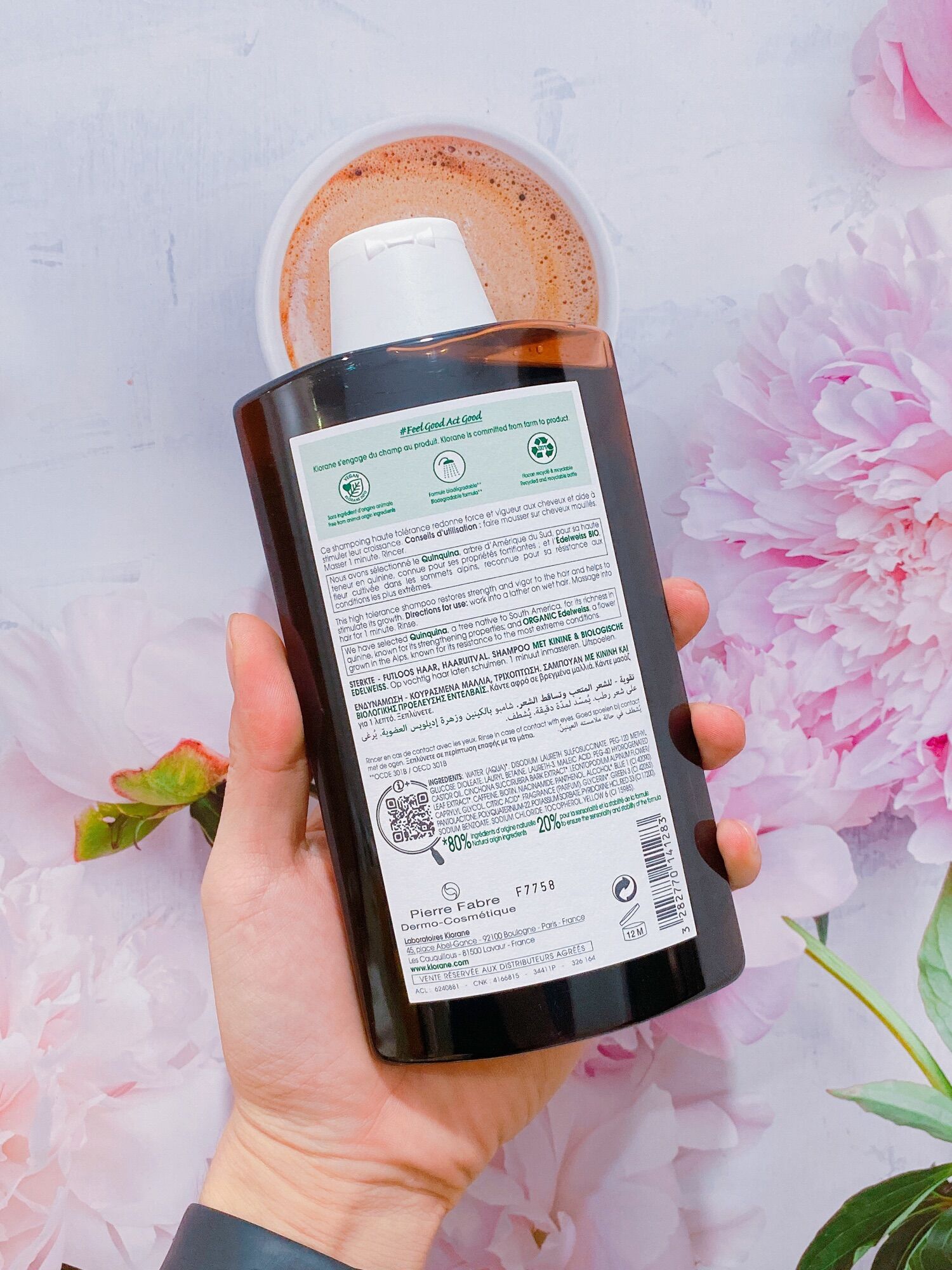 Dầu gội giảm rụng tóc Klorane 400ml