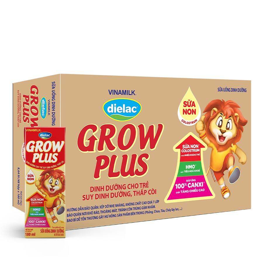 Sữa Bột Pha sẵn Dielac Growplus đỏ 180ml