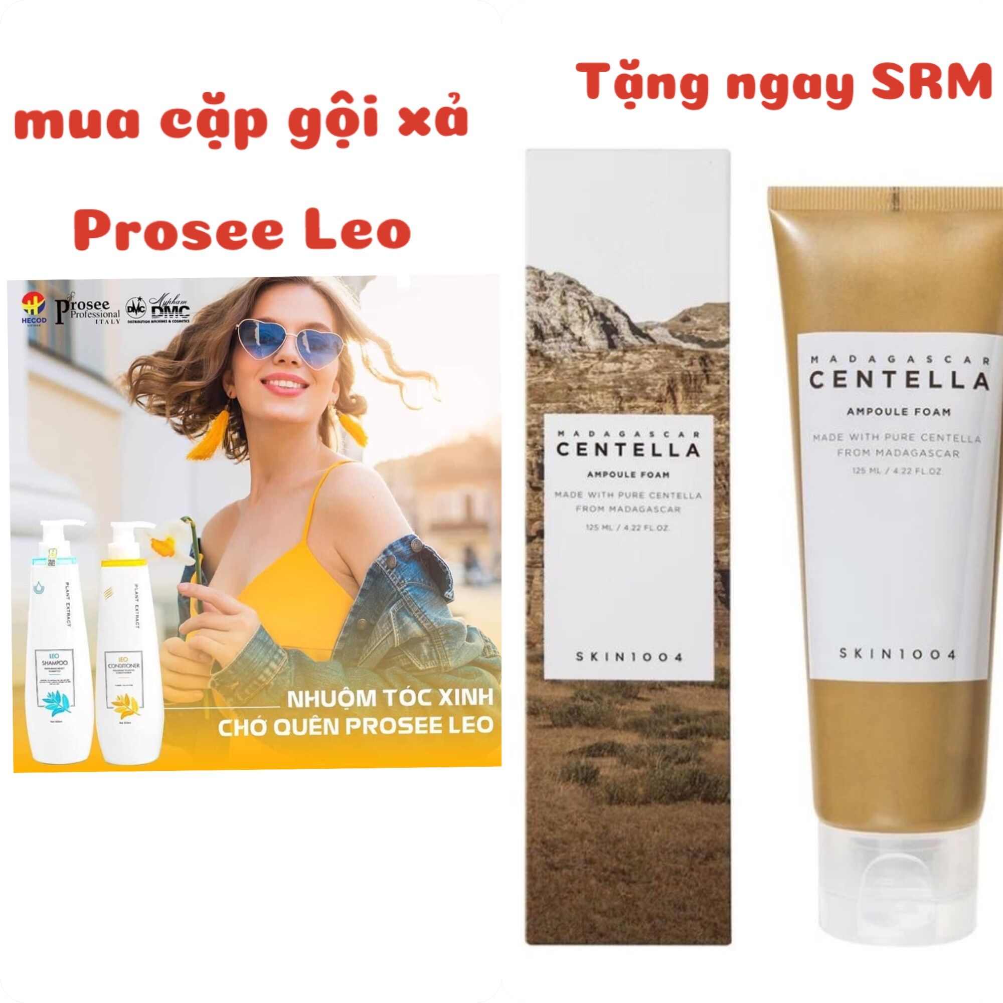 Dầu gội xả phục hồi tóc chuyên sâu Prosee LEO