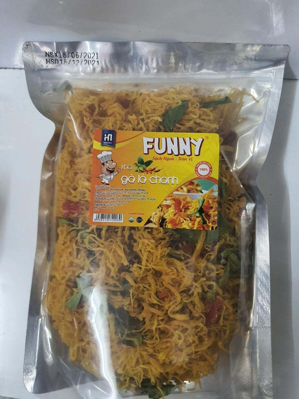 KHÔ GÀ LÁ CHANH loại NGON NHẤT 500g