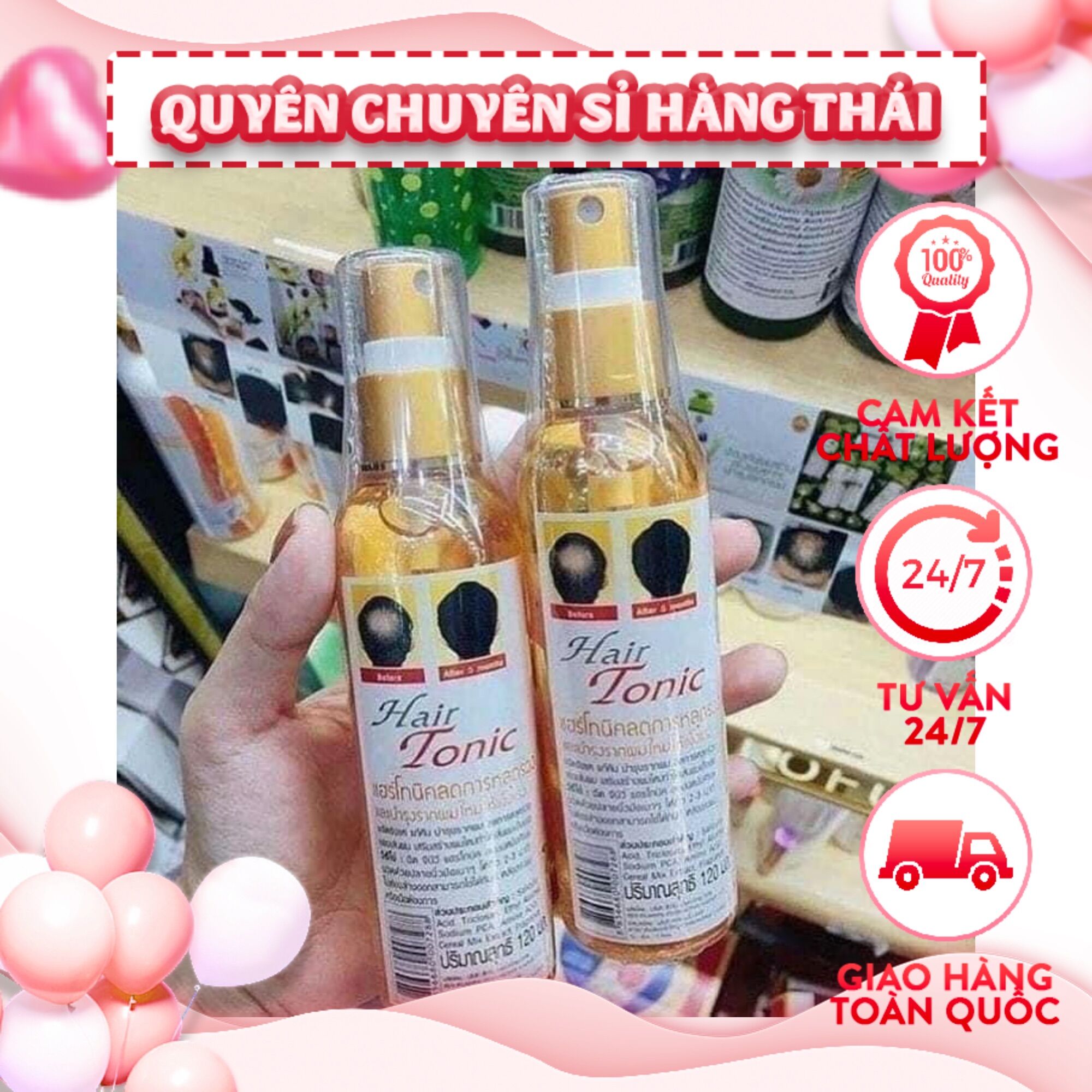 Chai xịt kích thích mọc tóc genive 120ml thái lan