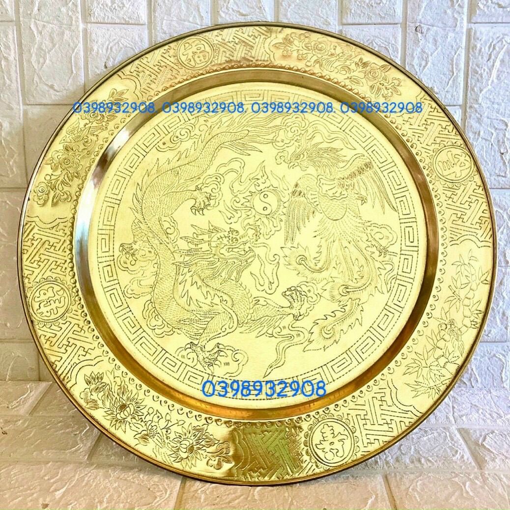 MÂM ĐỒNG 52 CM TRẠM KỸ RÔNG PHƯỢNG CHẤT LIỆU BẰNG ĐỒNG 💯