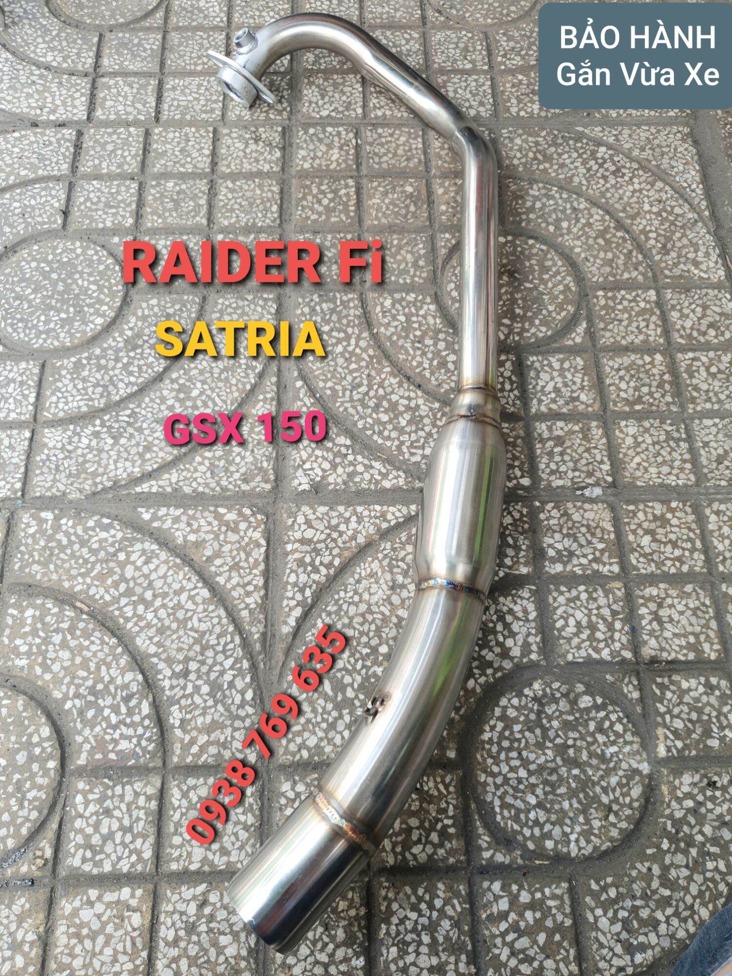 Cổ pô raider fi satria gsx 150 cổ bầu gắn pô độ.