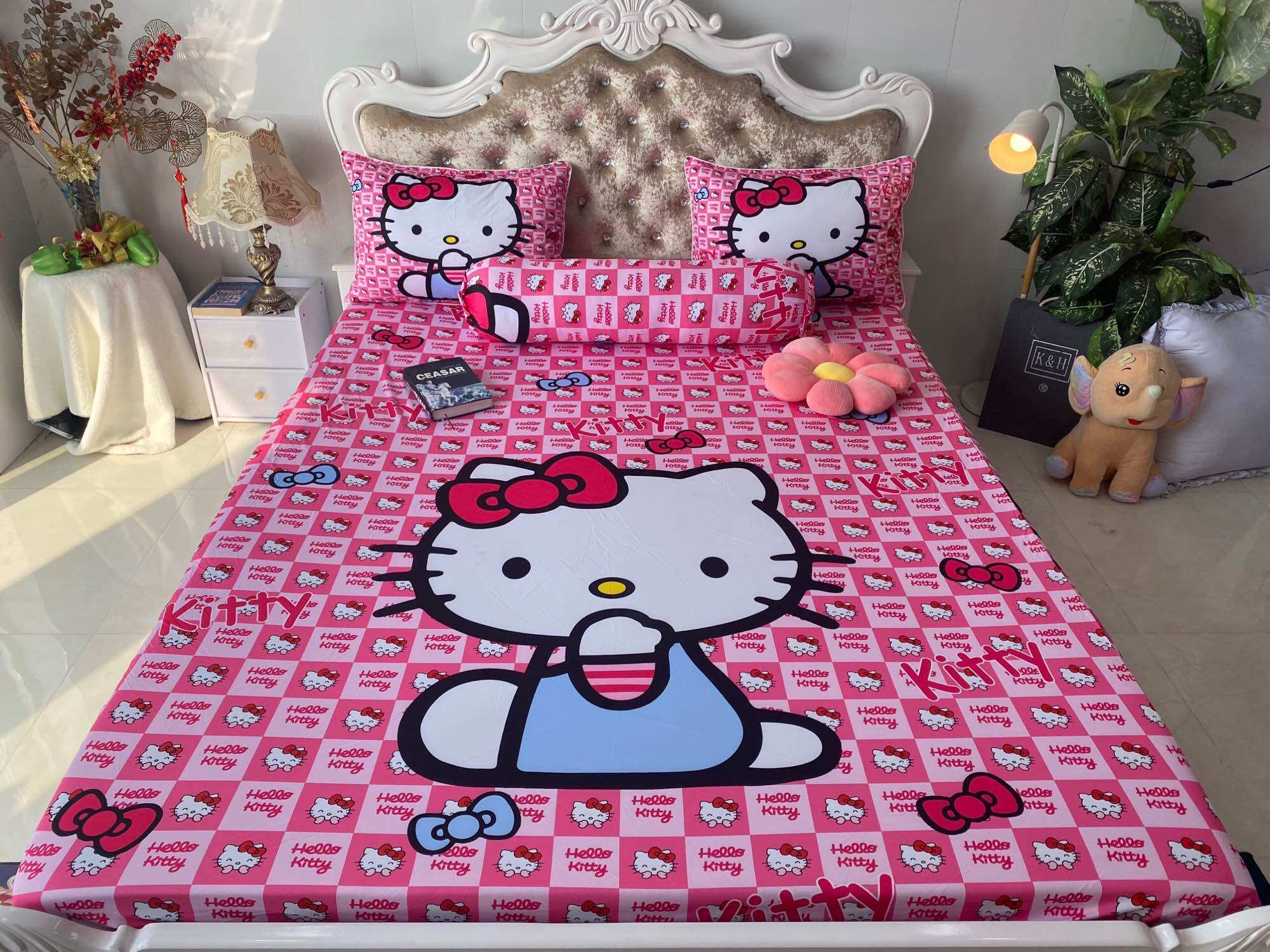 Bộ 4 món drap/ga áo gối THUN LẠNH Ý 5D