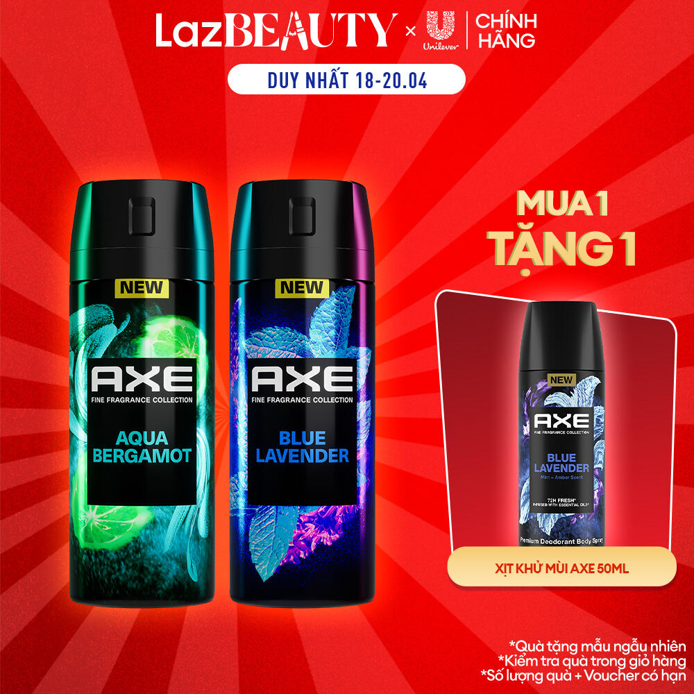Xịt thơm nước hoa cao cấp AXE 135ml, Fine Fragrance mist lưu hương tinh tế và khử mùi lên tới 72h