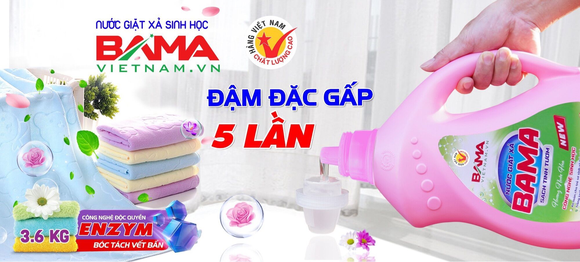 NƯỚC GIẶT SINH HỌC DƯỢC 3,6Lít ( BAMA )