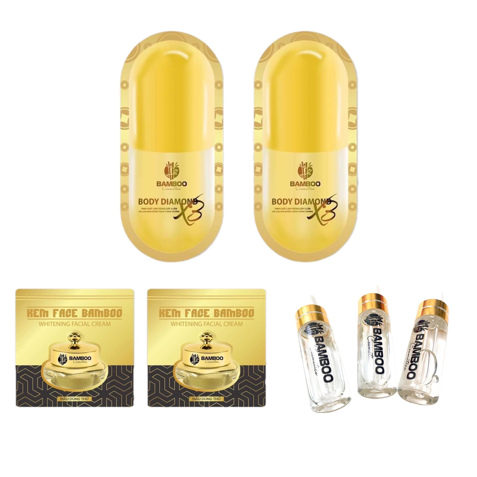 Dạng Gói Mới Combo mini Face Lụa Bamboo Và Serum B5 Bamboo- cấp ẩm