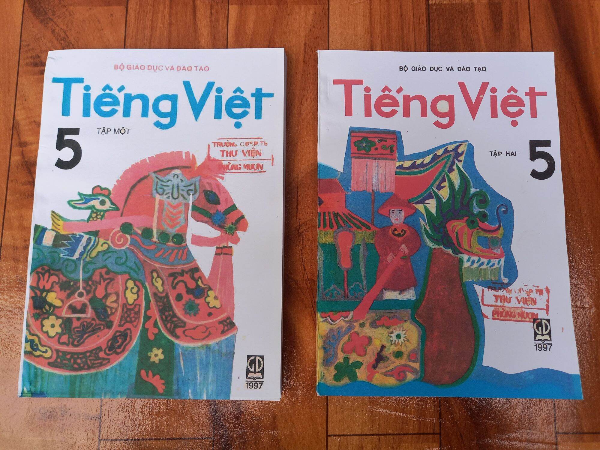 Tiếng Việt lớp 5 bản scan in lại combo 2 cuốn