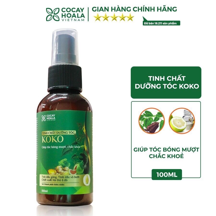 Tinh Chất Dưỡng Tóc Koko Cocayhoala - Ngăn Rụng Tóc - Kích Thích Mọc Tóc - Giúp Tóc Mềm Mượt - 100Ml