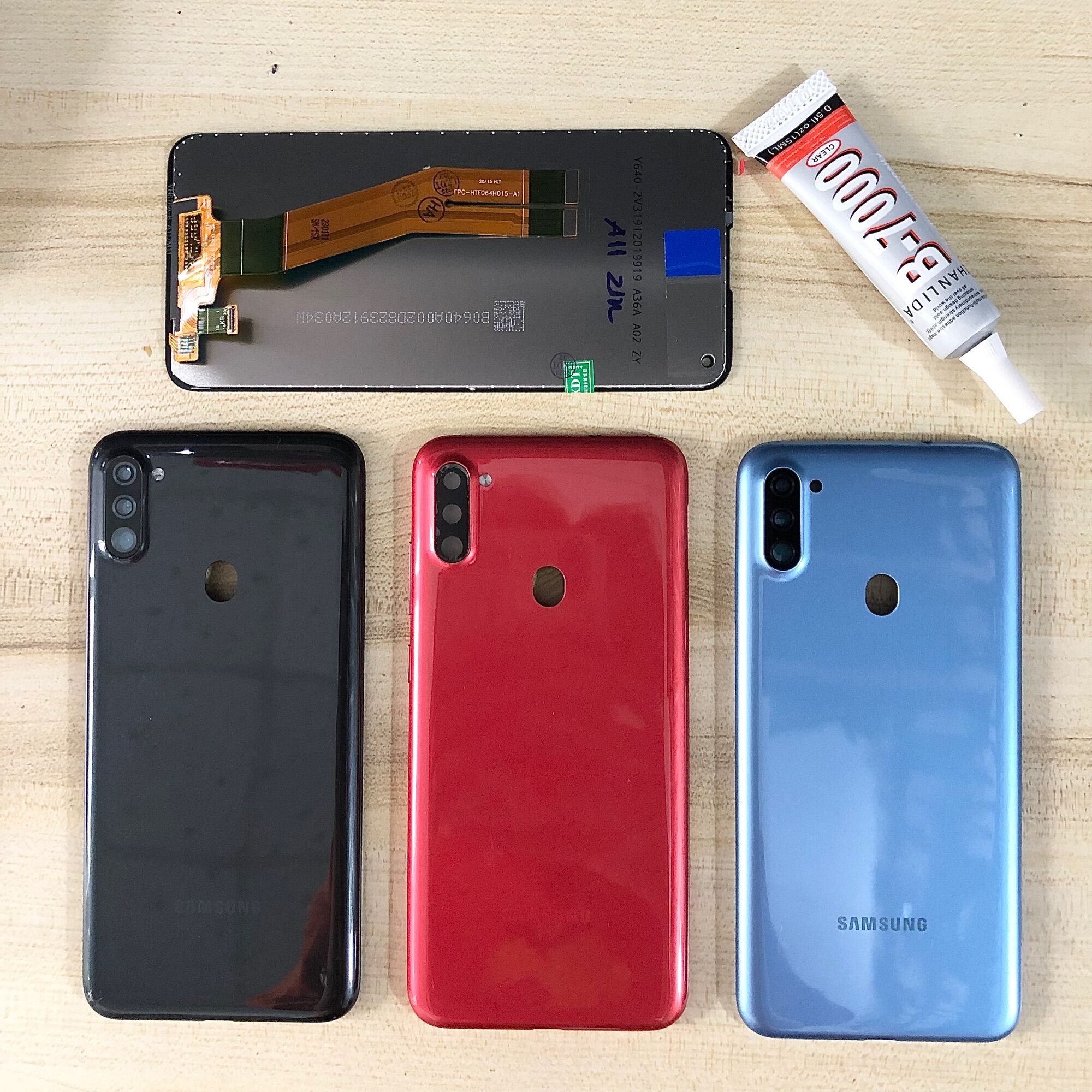 Combo Bộ Vỏ Sườn + Màn Hình Samsung A11 Tặng Kèm Tuýt Keo B-7000