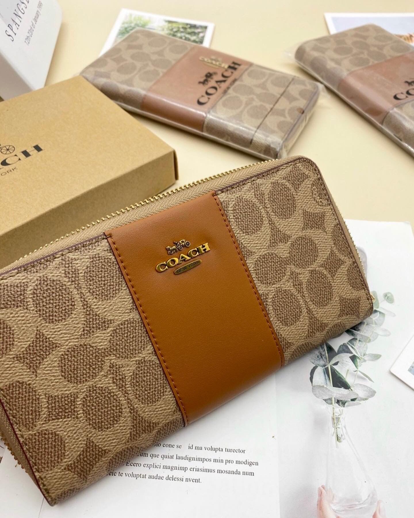 Ví dài Coach Accordion Zip