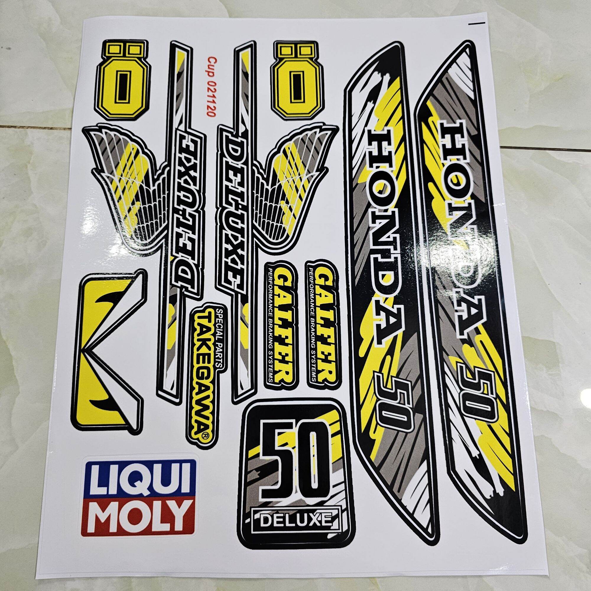 Tem xe honda cub 50 deluxe kèm logo