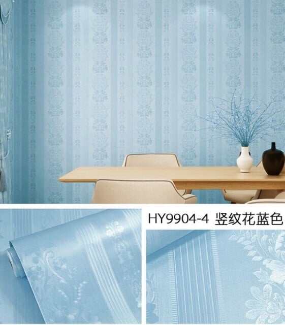 10 mét Giấy dán tường họa tiết cổ điển siêu sang 3D khổ 45cm có keo sẵn