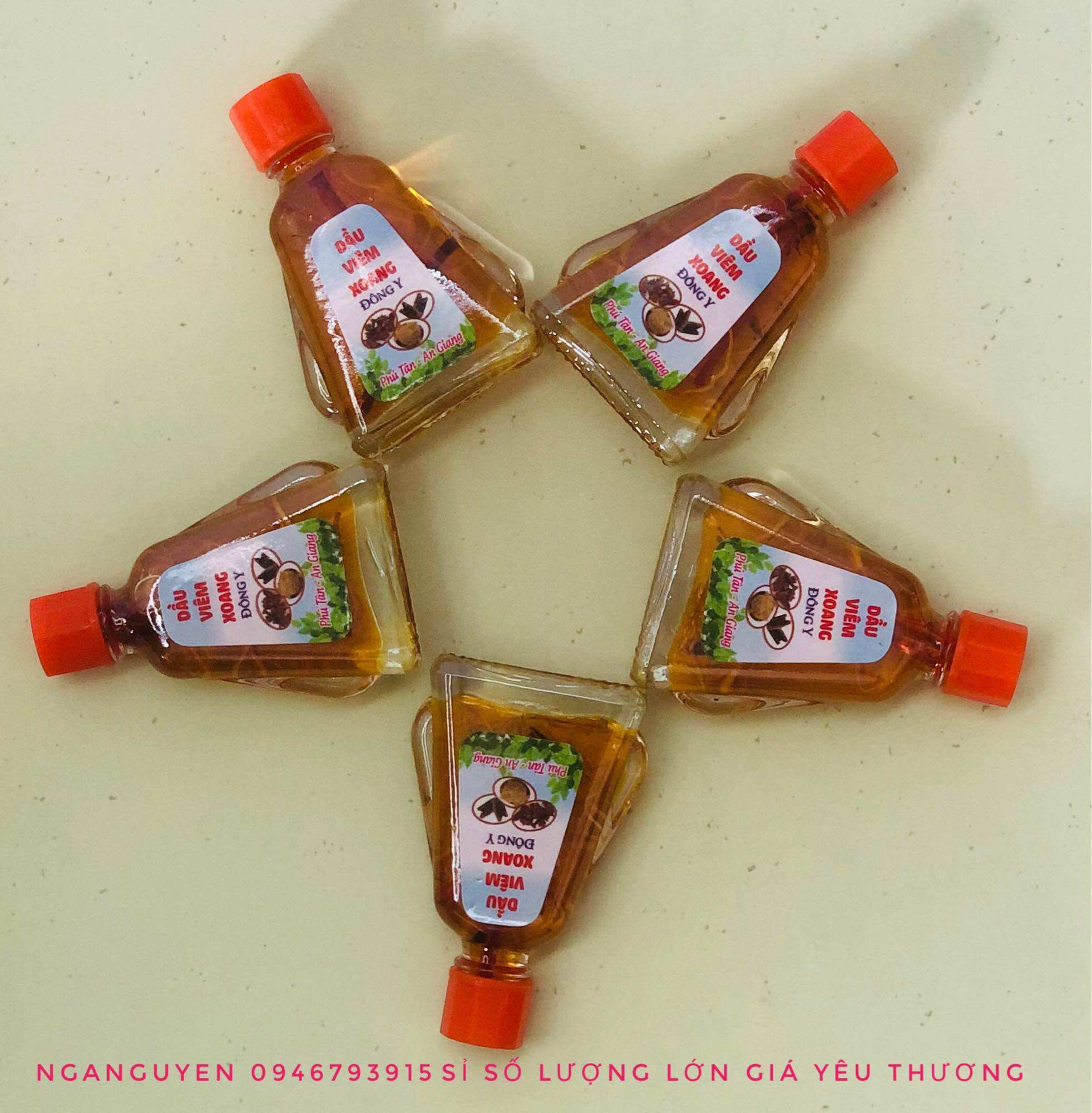 Combo 5 chai dầu viêm xoang vàng 7ml (rễ thuốc)