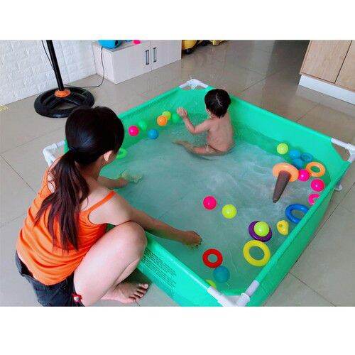 (Chính Hãng )Bể bơi lắp ghép vuông 1.2m