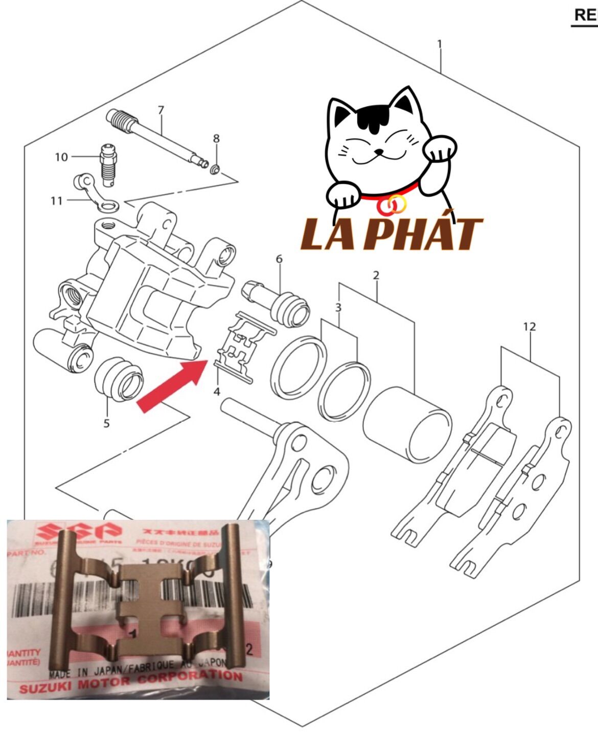 LÒ XO ĐỆM BỐ THẮNG SAU RAIDER FI - SATRIA FI