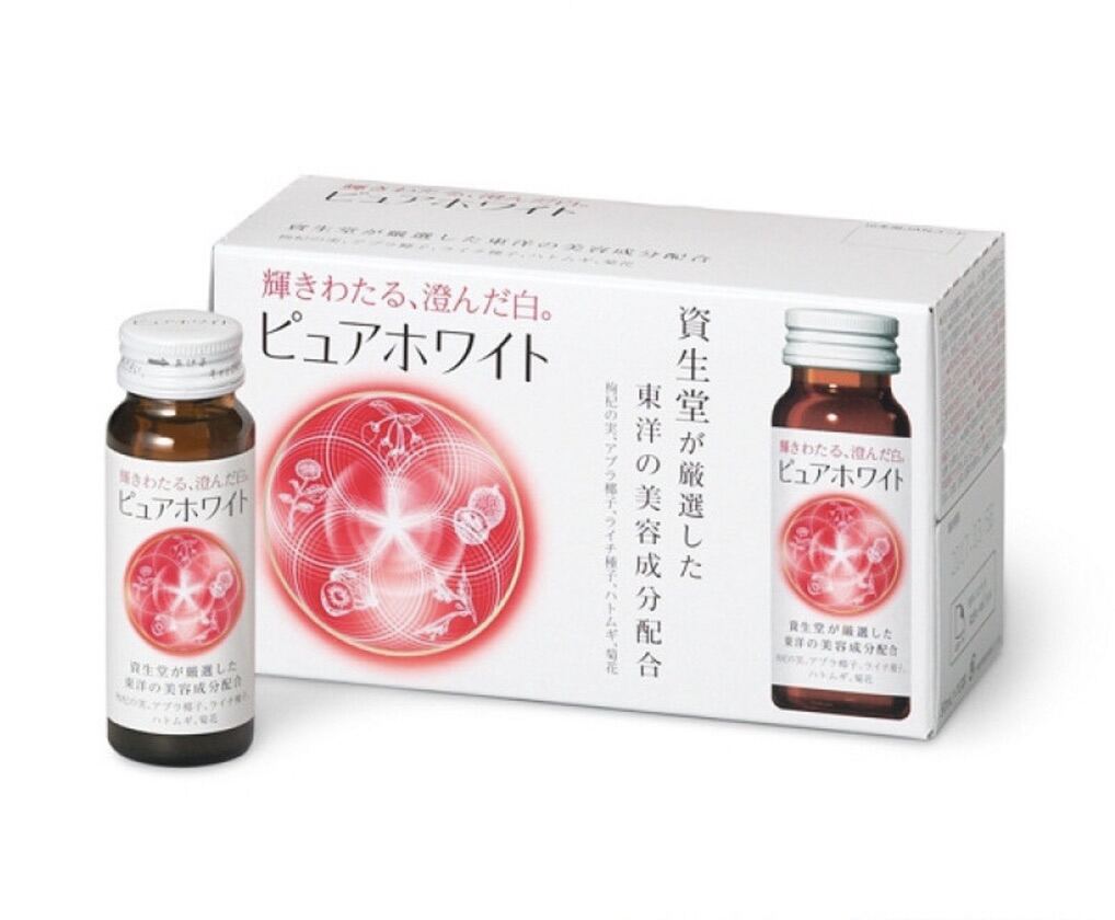 [Mẫu Mới] Nước uống trắng da collagen Shiseido Pure White Nhật Bản hộp 10 chai x 50ml
