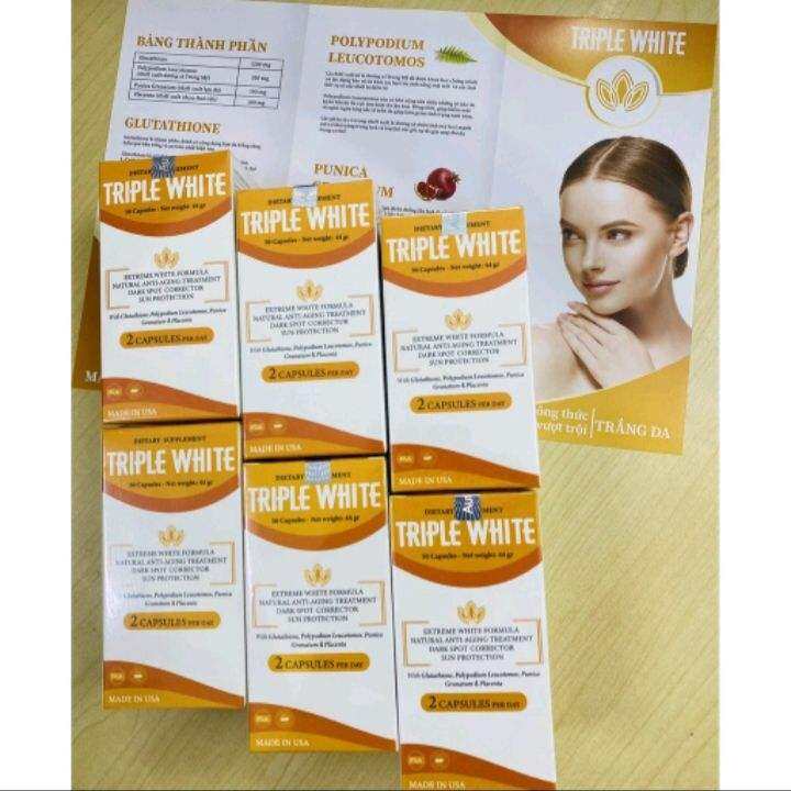 Viên uống trắng da chống nắng Triple White Glutathione