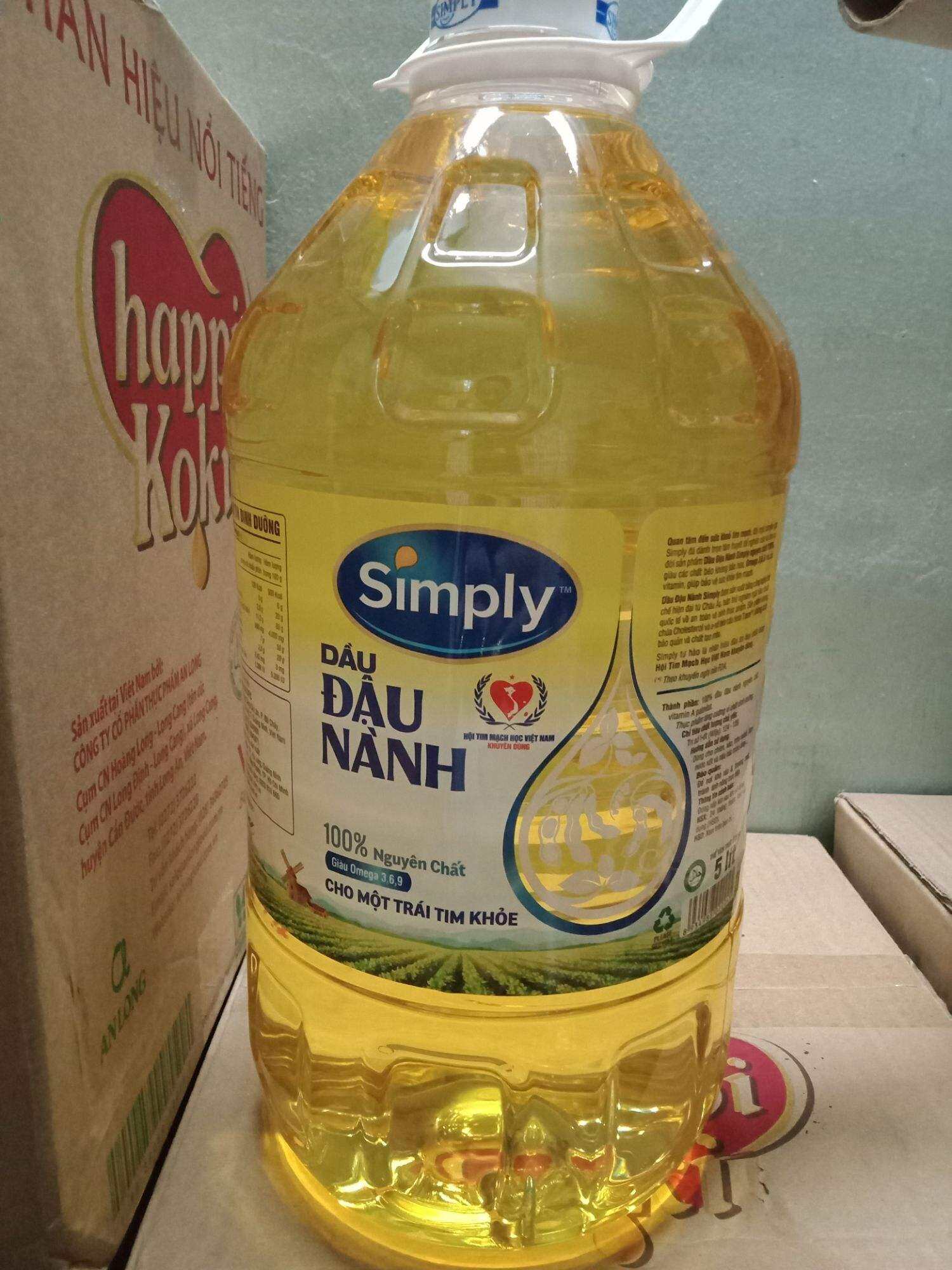dầu đậu nành simply 5 lít