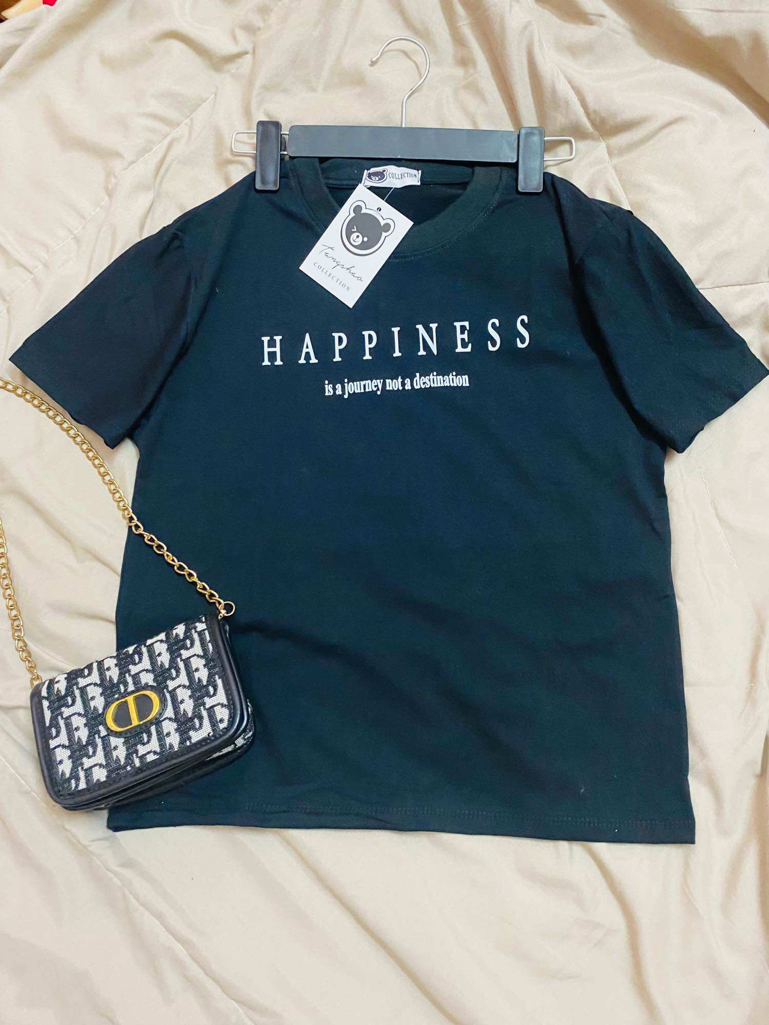 Áo Thun BABYTEE chữ HAPPINESS, chất COTTON 4 chiều