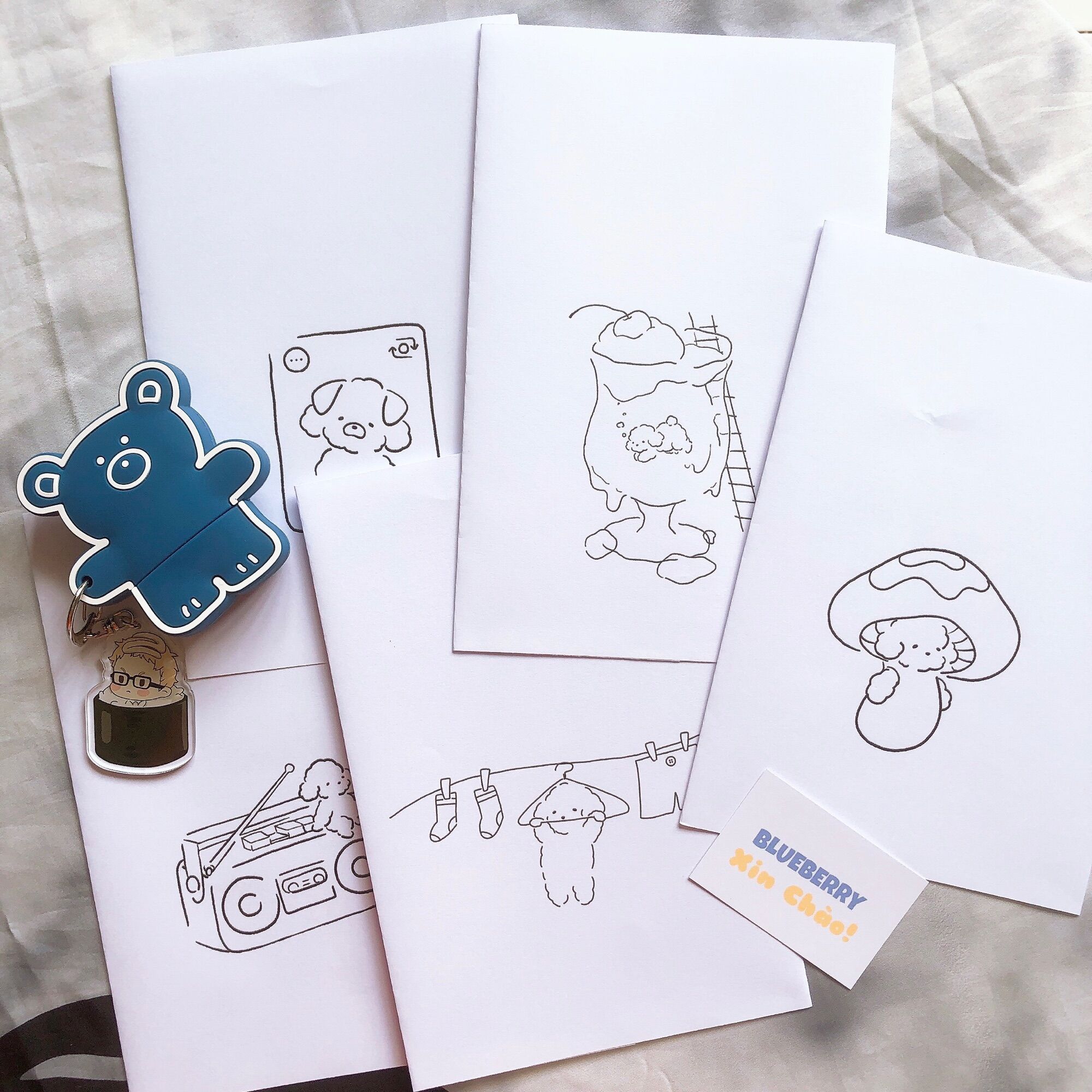 Túi Giấy Đóng Gói Hàng, Gói Quà Hoạ Tiết Đơn Giản Dễ Thương 2 Kích Thước