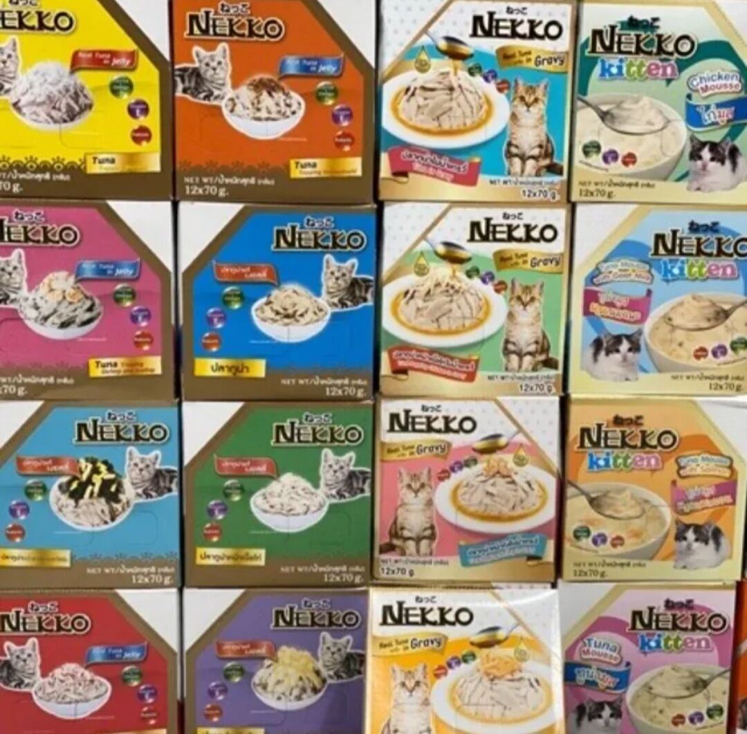 Thùng 48 gói pate Nekko cho mèo mix vị