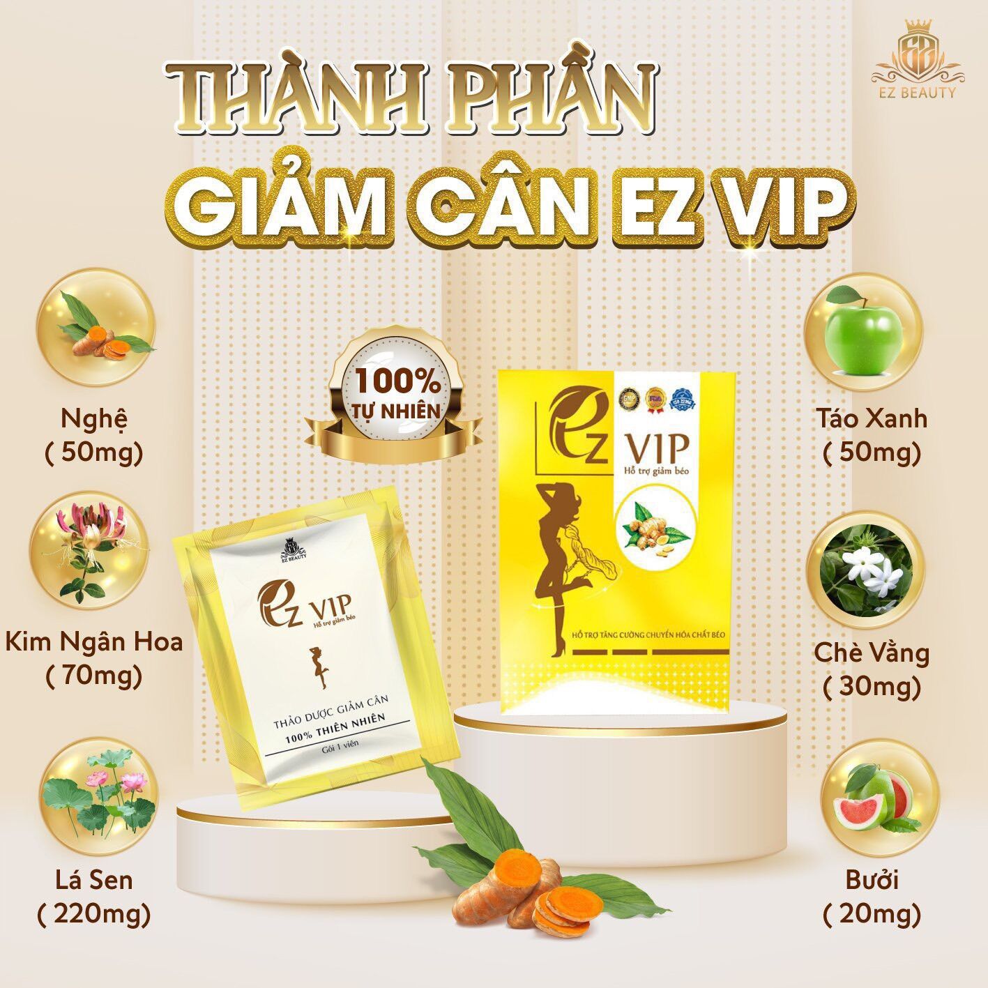Giảm Cân Ez Vip Cho Cơ Địa Chai Lờn