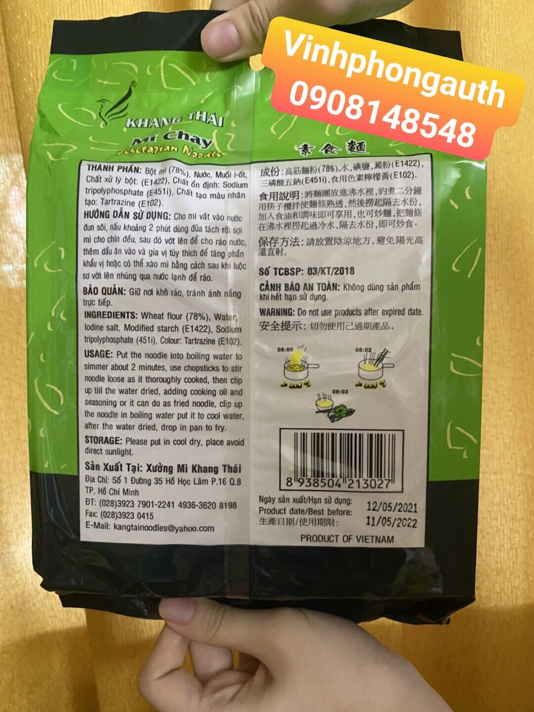 Mì Chay Khang Thái 500gr