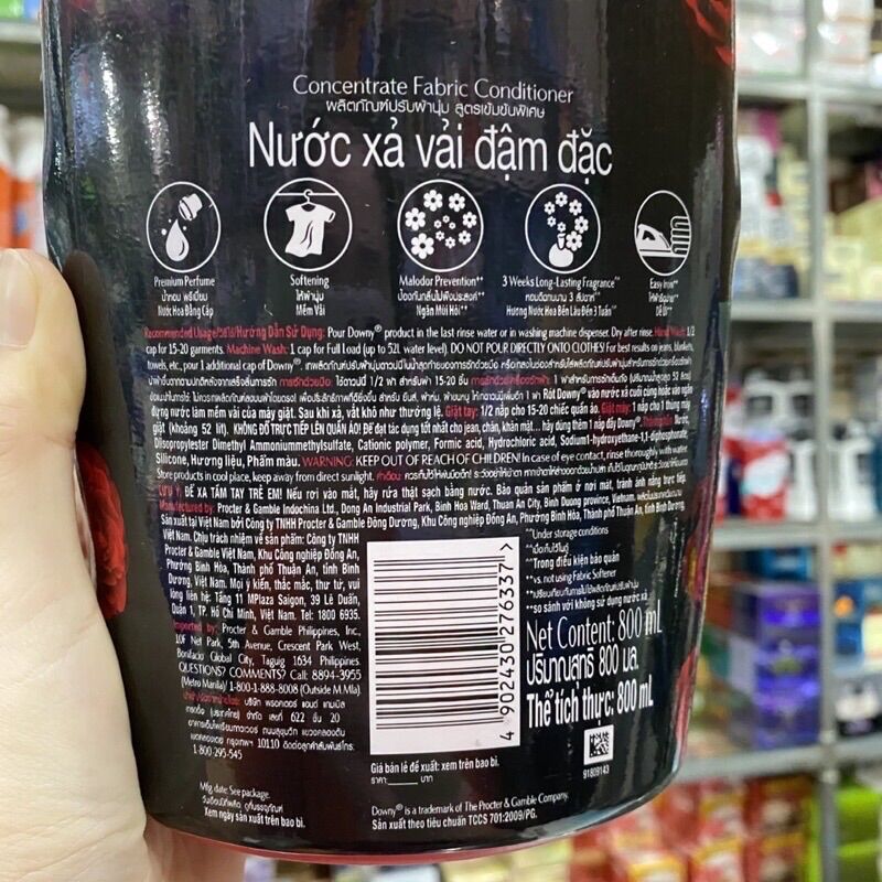 Nước xả Downy đam mê chai 800ml