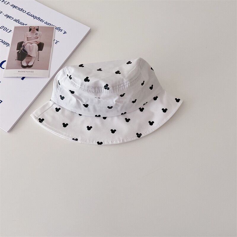 Mũ vành chấm bi gấu mùa hè cho bé gái (52cm)