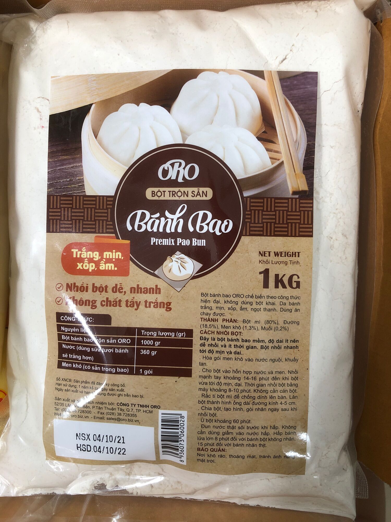 Bột bánh bao trộn sẵn 1kg