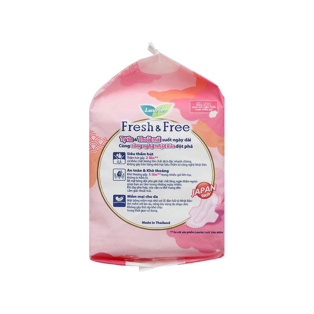 Băng Vệ Sinh Laurier Fresh & Free Dày Cánh - 20 Miếng