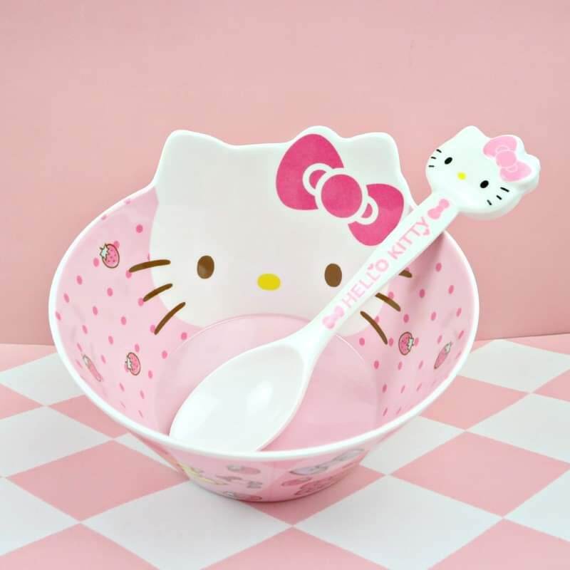 🌸COMBO TÔ CHÉN MUỖNG HELLO KITTY