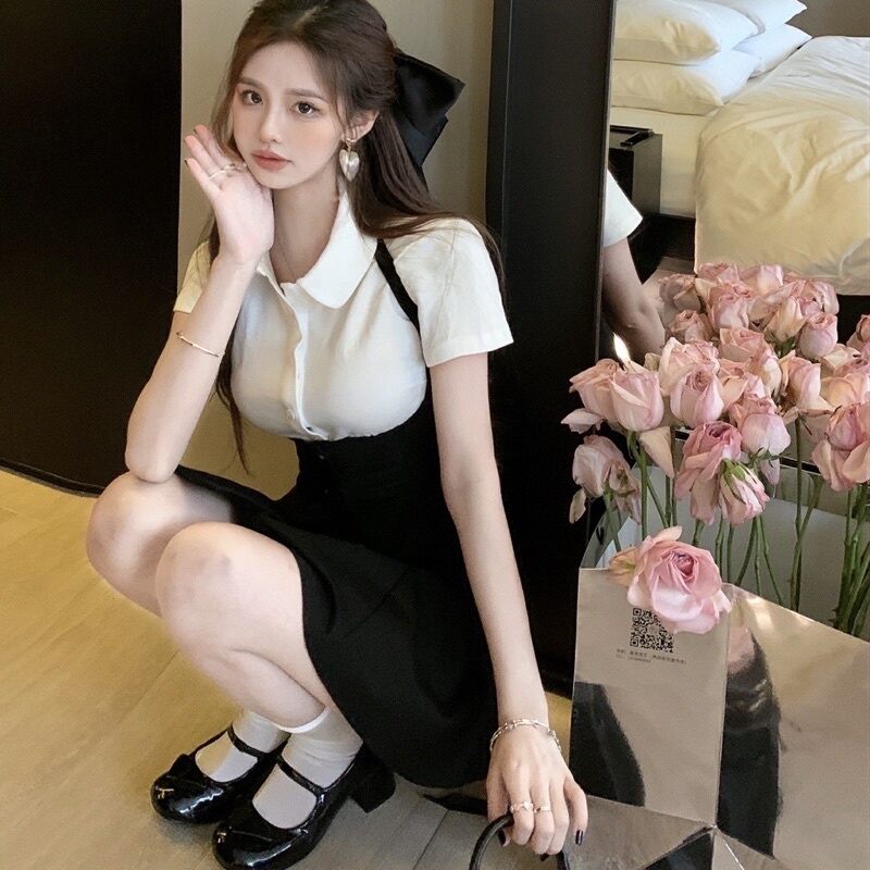 Set áo sơ mi kèm yếm