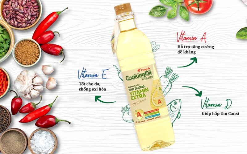 Dầu ăn Tường An Nutri Plus chai 1 lít