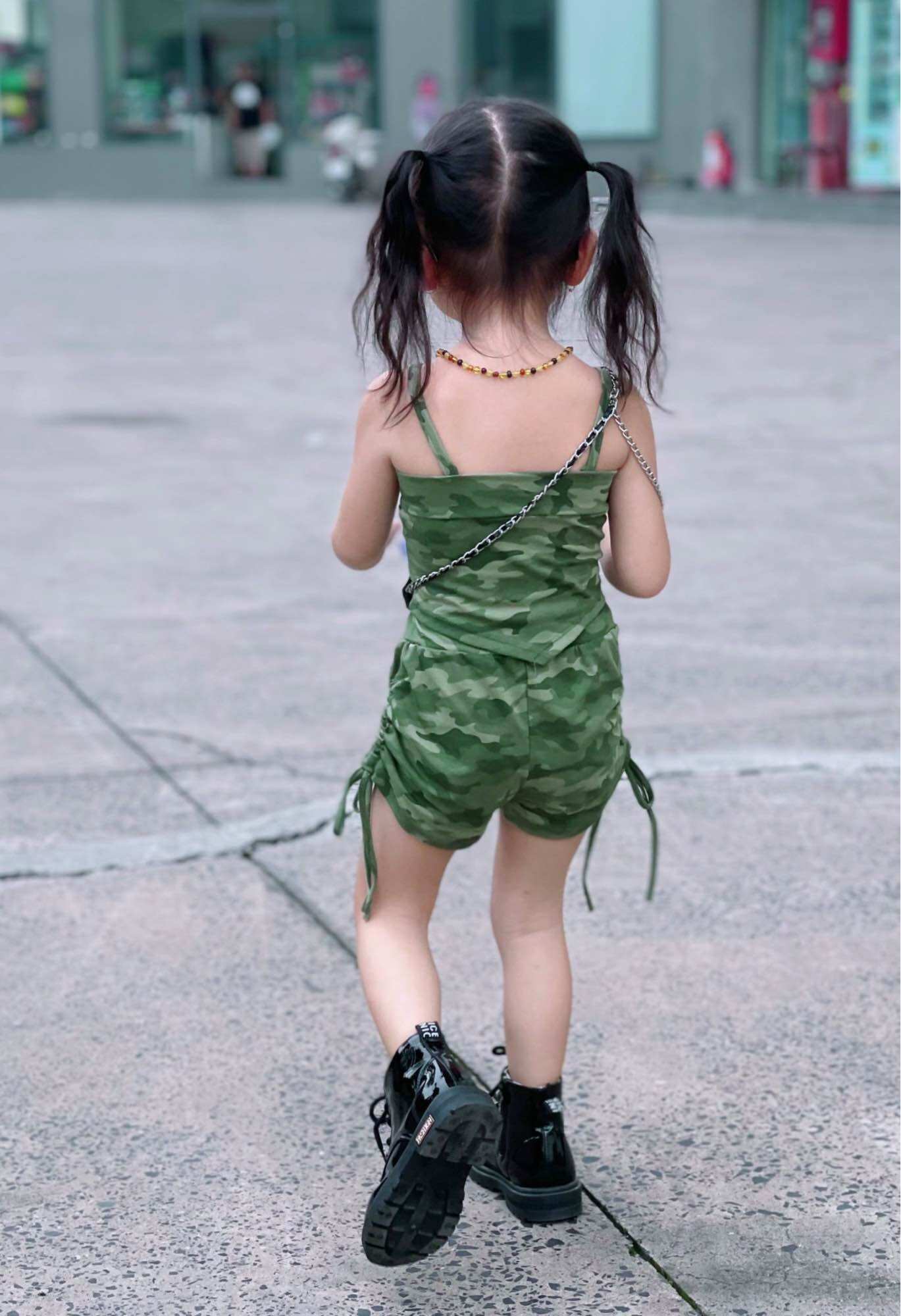 Set Lính 2 Dây Quần Đùi Xinh Bé Gái Cá Tính