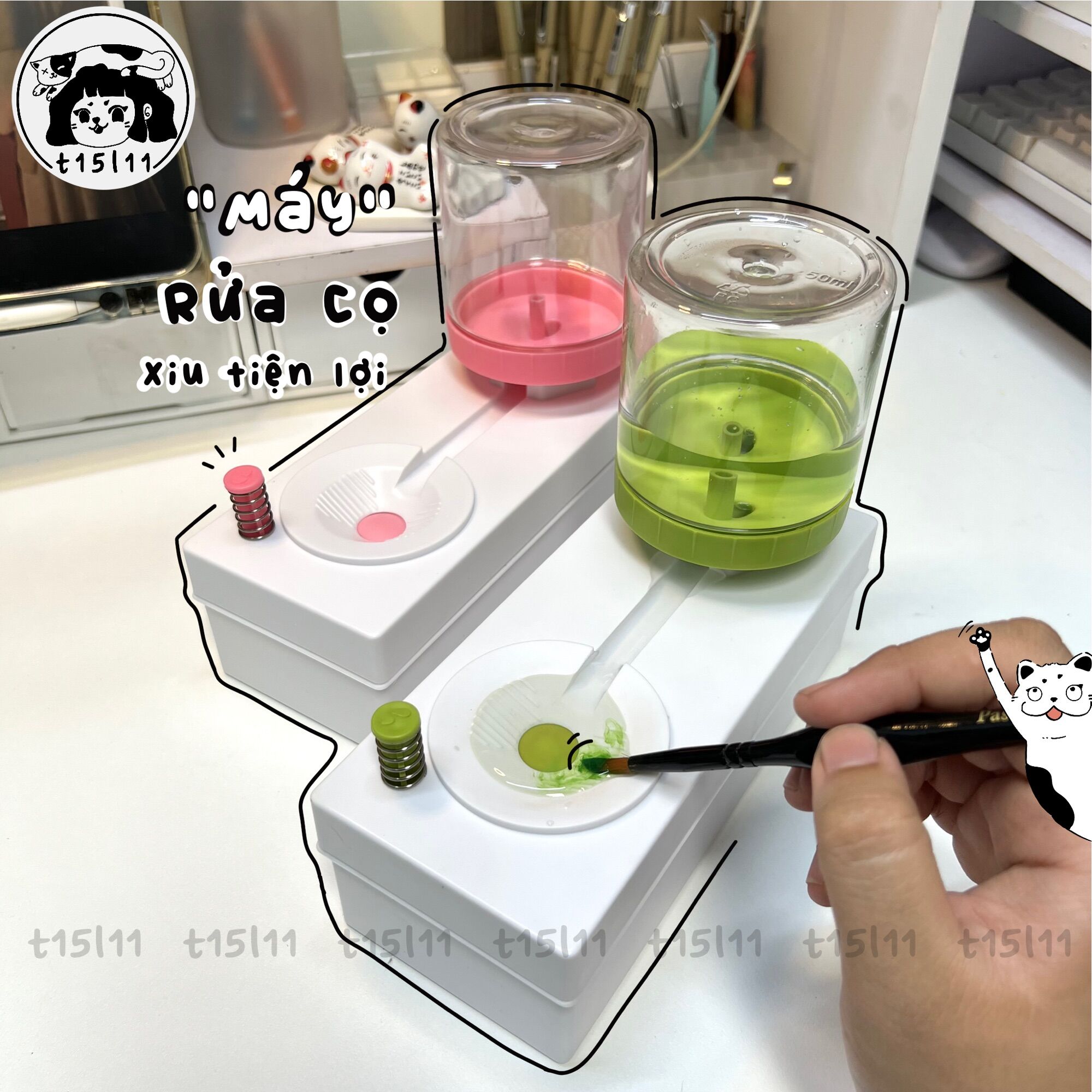 Máy Rửa cọ Vẽ Tranh Tiện lợi