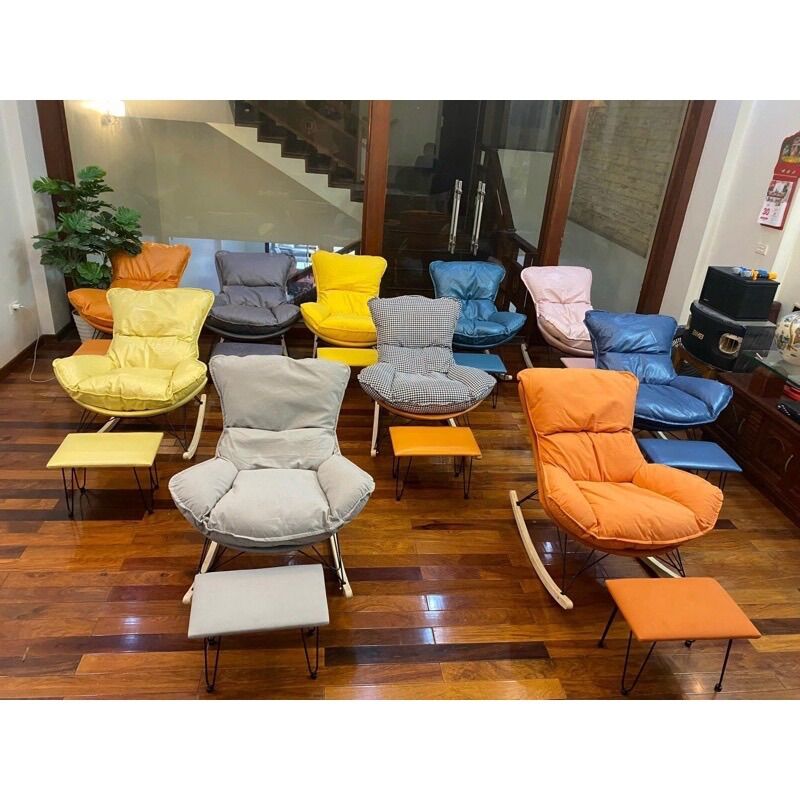 Ghế Bập Bênh Thư Giãn [ Tặng kèm Đôn Gác Chân