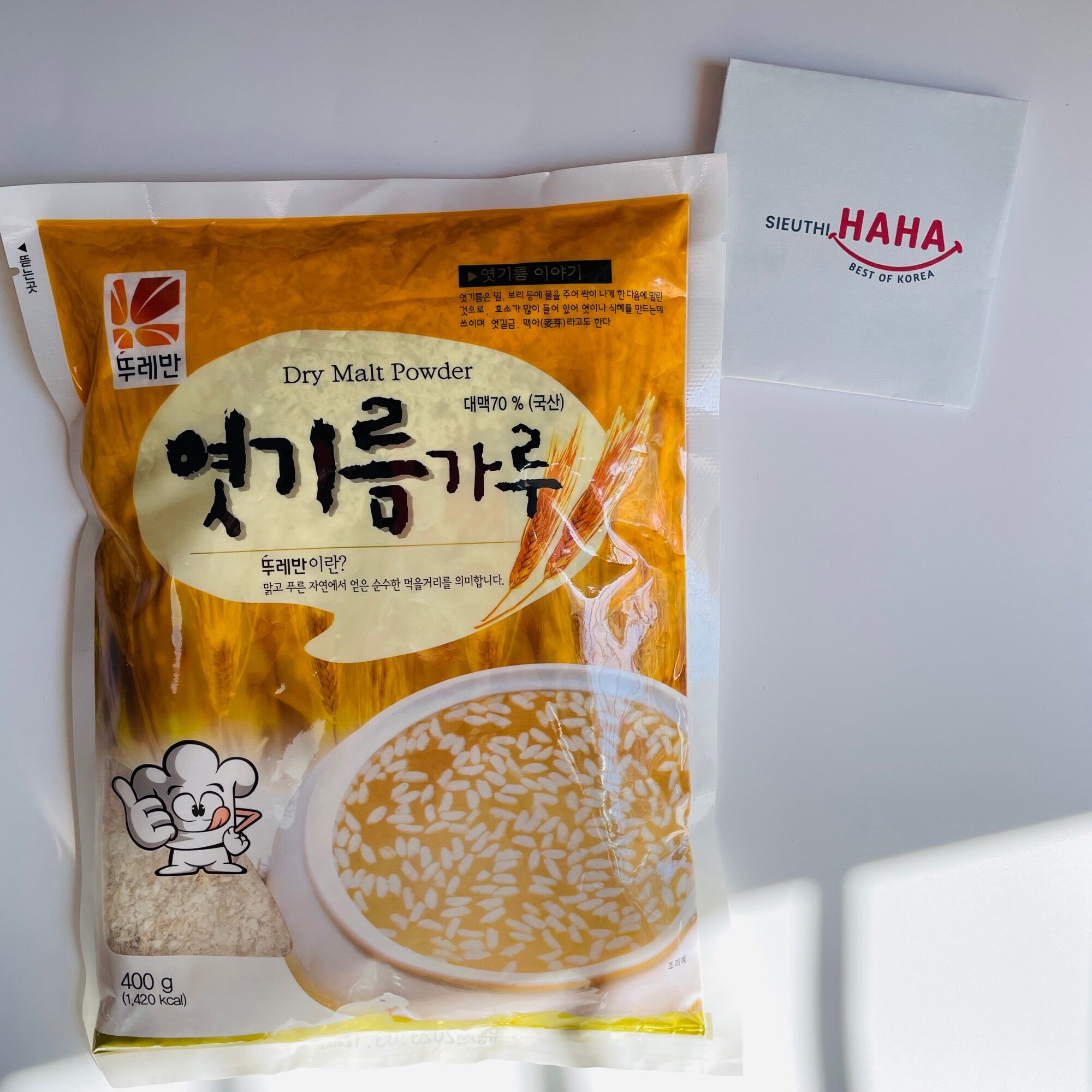 Bột mạch nha hàn quốc làm nước gạo dry malt powder 400gr