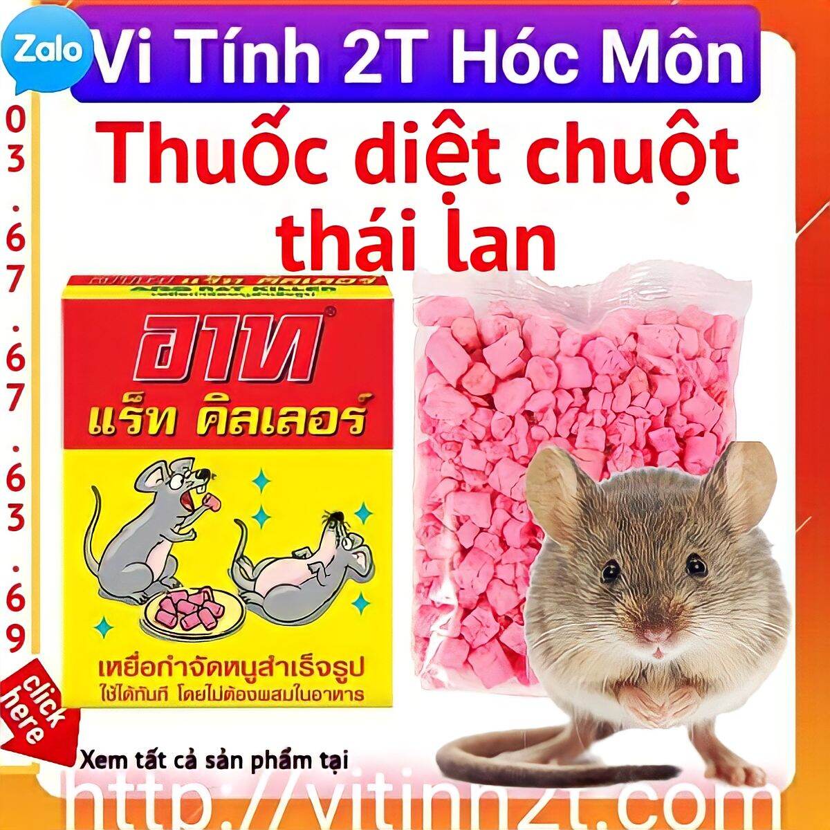 Thuốc diệt chuột Thái Lan 80gram